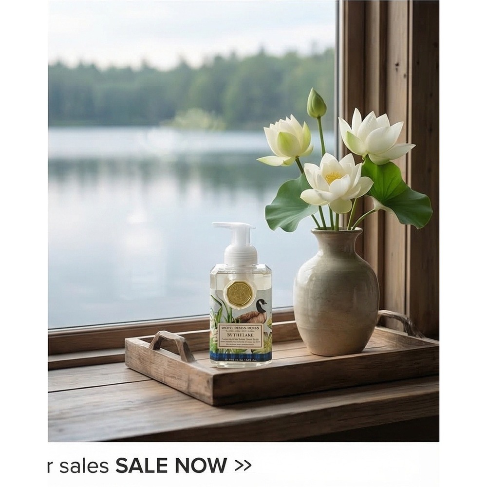 Michel Design Works By The Lake Foaming Shea Butter Hand Soap Fresh Water NEW - Picture 2 of 8